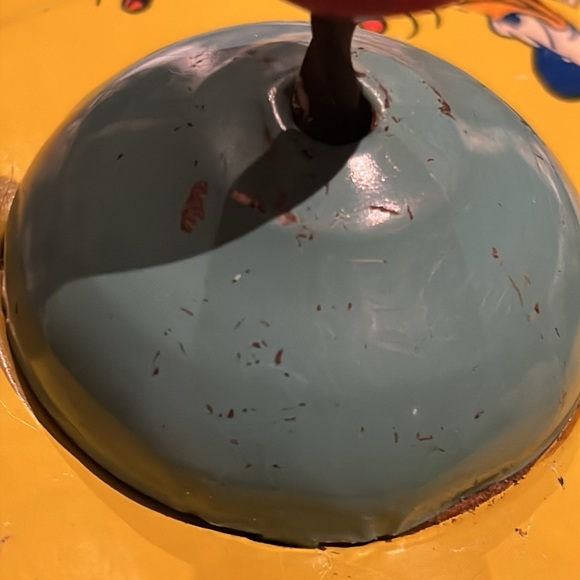 Vintage J. Chein Disney Prod.Toy, Metal Spinning Top Mickey Mouse, Pluto, Donald - Picture 11 of 16